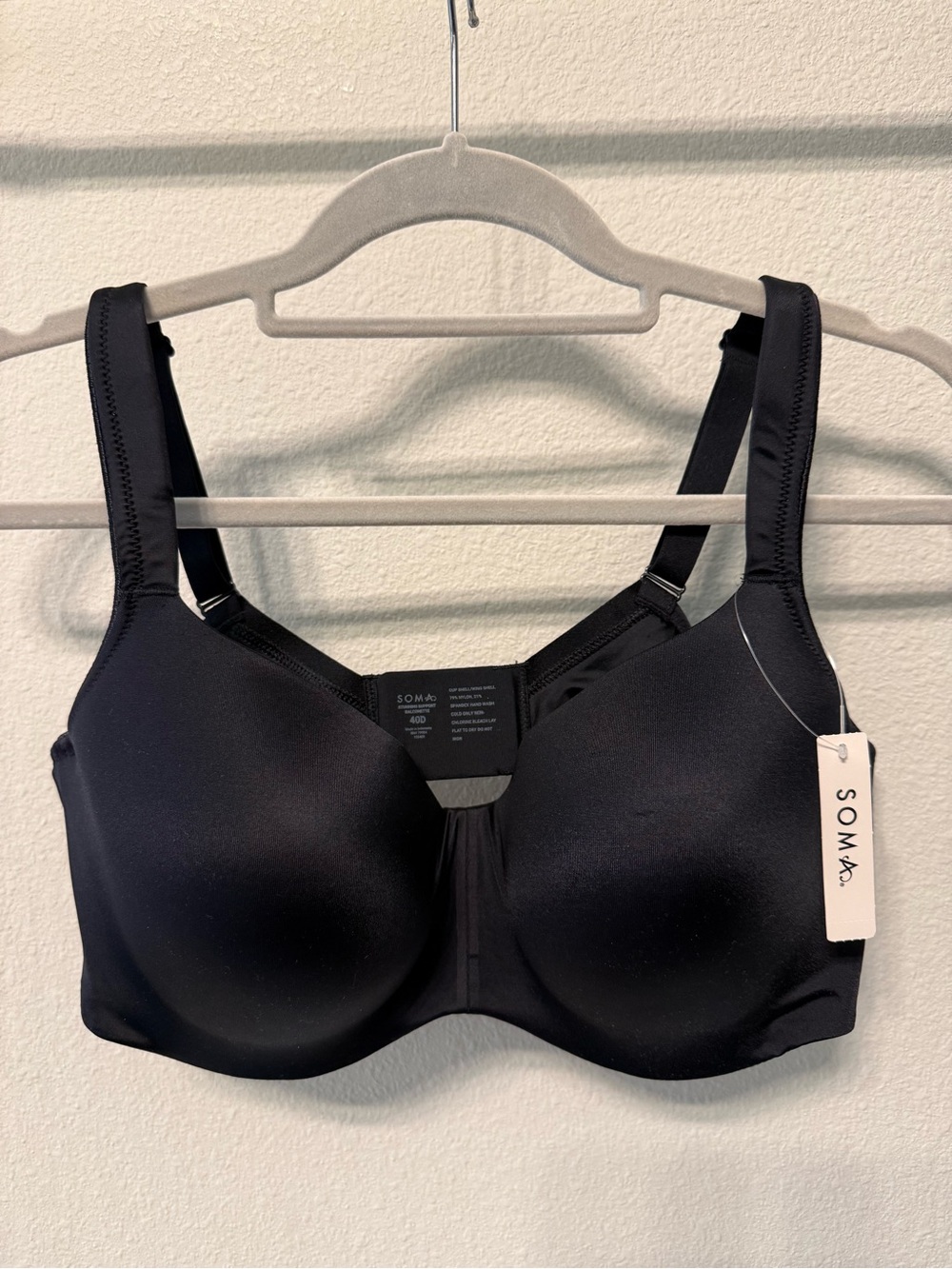 NWT Soma "Stunning Balconette Bra" in Black, size 40D - Picture 6 of 7